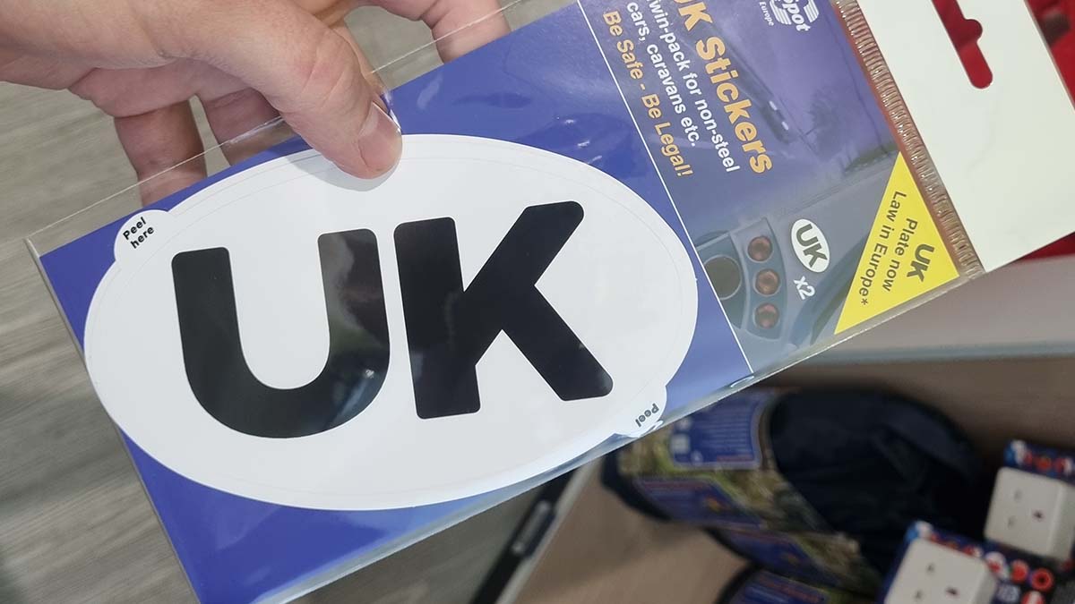 UK sticker for driving in the EU
