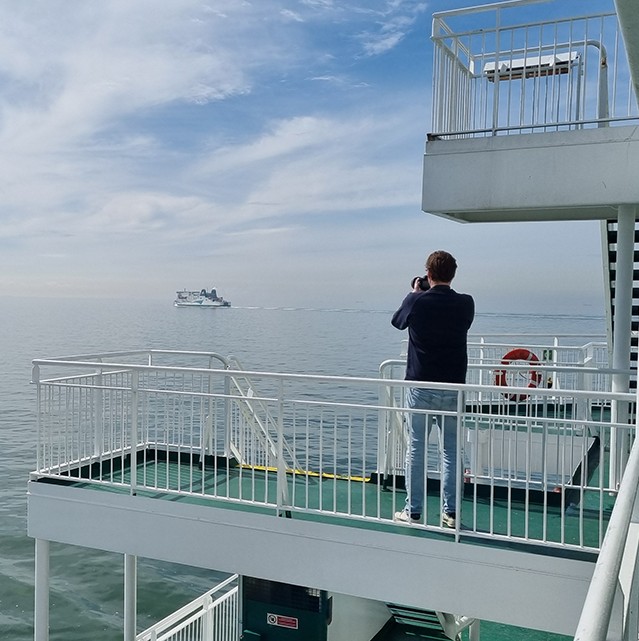 Us on board, sharing our own ferry experience